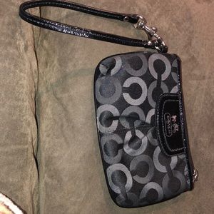 black coach wristlet